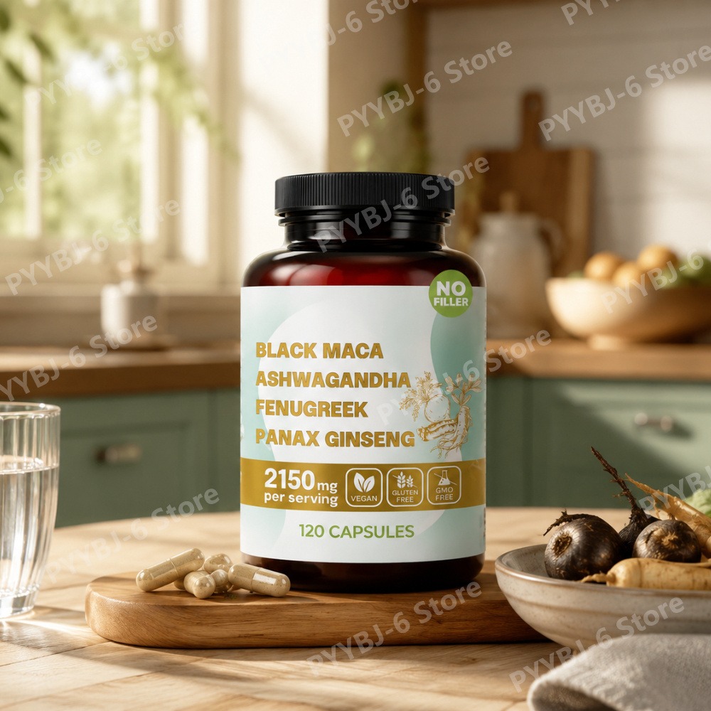 Valerian Root Capsule - 4-in-1 Biologische Zwarte Maca Wortel Ashwagandha